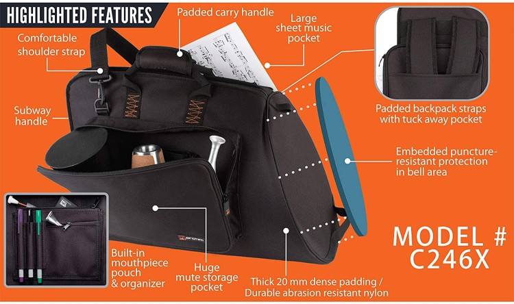 PROTEC C246X futerał na waltornię z nieodkręcaną czarą Explorer series-109795