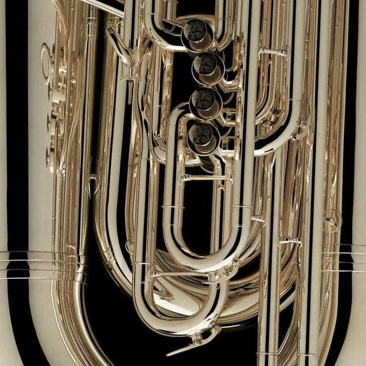 WESSEX TB692PS Grand tuba B 6/4 z wentylami tłokowymi z przodu, posrebrzana, z futerałem-112778