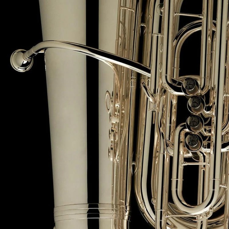 WESSEX TB692PS Grand tuba B 6/4 z wentylami tłokowymi z przodu, posrebrzana, z futerałem-112777