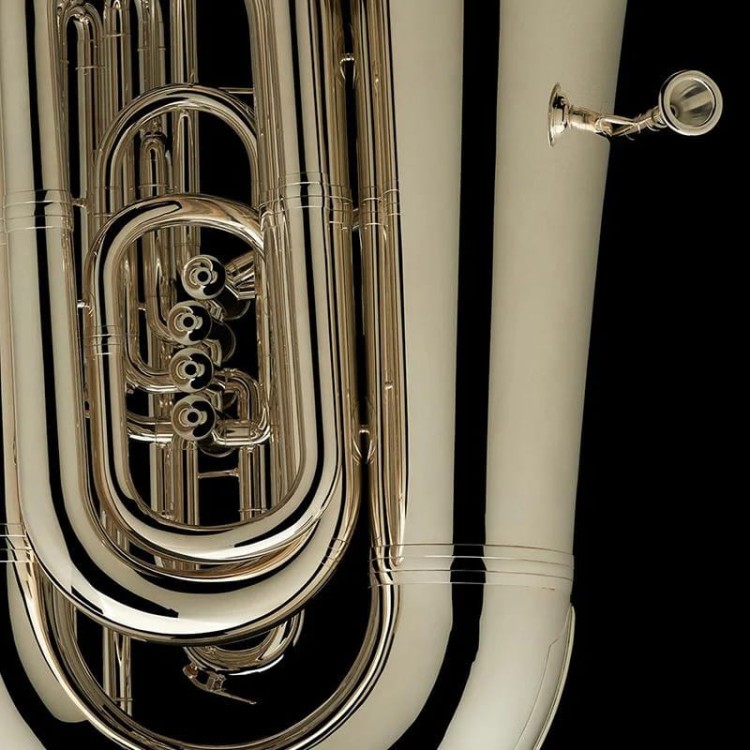 WESSEX TB692PS Grand tuba B 6/4 z wentylami tłokowymi z przodu, posrebrzana, z futerałem-112776