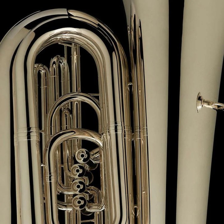 WESSEX TB692PS Grand tuba B 6/4 z wentylami tłokowymi z przodu, posrebrzana, z futerałem-112775