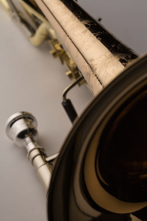 S.E. SHIRES puzon basowy seria Q, TBQ36GR, złoty mosiądz, lakierowany, z futerałem-110177