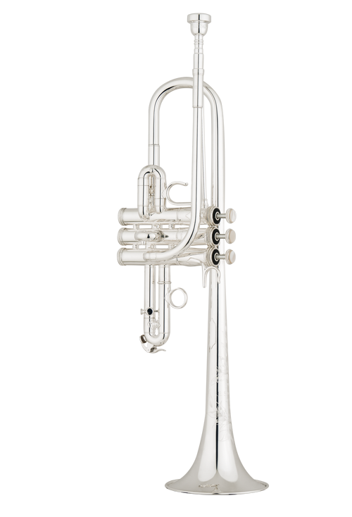 S.E. SHIRES trąbka Es/D seria Q, TRQ15S posrebrzana, z futerałem-113515