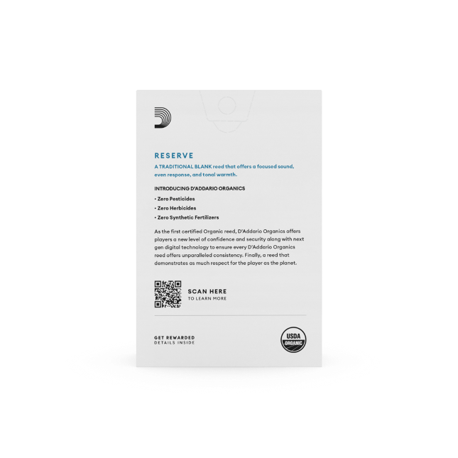 RICO D'Addario Organic Reserve stroiki do klarnetu 3,5+(10)-112983