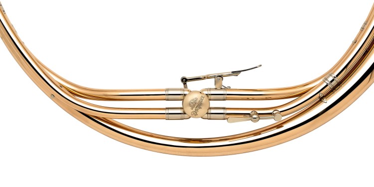 DOTZAUER Parforcehorn in Es/B "Konzertmodel" 18270, czara goldbrass 31cm, bez owijki, wlot waltorniowy fi 8mm-113801