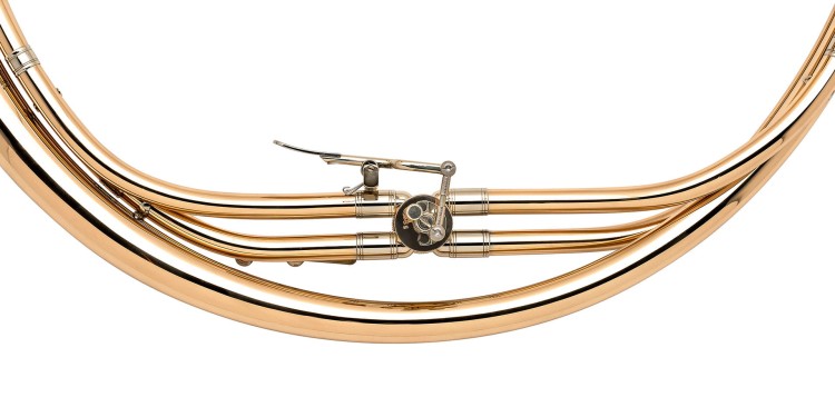 DOTZAUER Parforcehorn in Es/B "Konzertmodel" 18270, czara goldbrass 31cm, bez owijki, wlot waltorniowy fi 8mm-113802