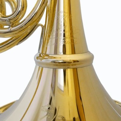 DUERK waltornia podwójna F/B model D3GM-RB-AV RADEK BABORAK, złoty mosiądz, odkręcana czara, regulowany hak na 5-ty palec, nielakierowana, bez futerału-113982