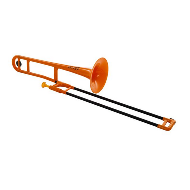 pBONE puzon tenorowy in B z tworzywa ABS pomarańczowy z pokrowcem i ustnikiem-114054