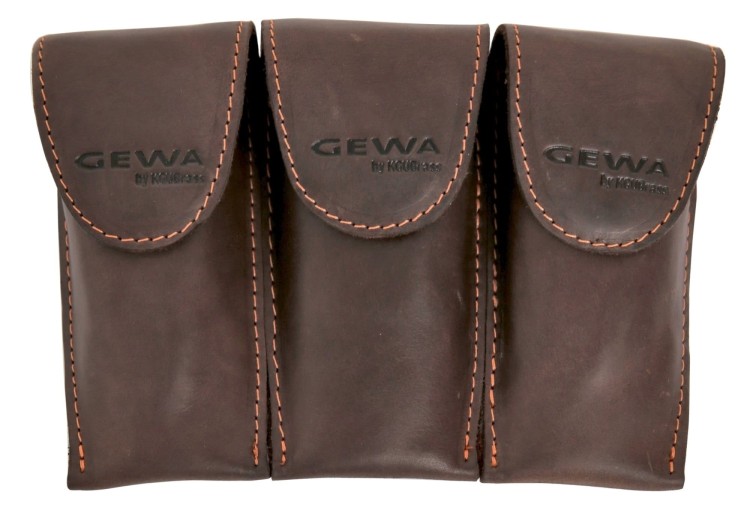 GEWA Pokrowiec na ustnik do trąbki Crazy Horse, potrójny brązowy 720018-111146