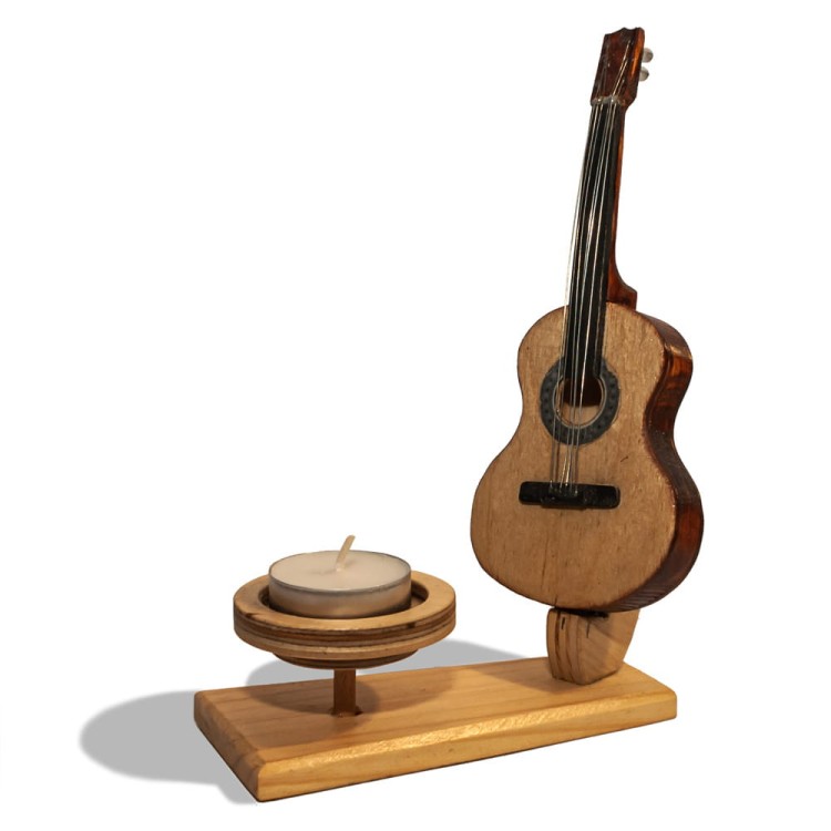 ZM CONCEPT świecznik dekoracyjny z instrumentem - GITARA, produkcja ręczna-110529