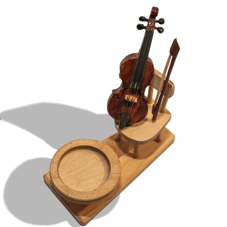 ZM CONCEPT świecznik dekoracyjny z instrumentem - SKRZYPCE, produkcja ręczna-110538