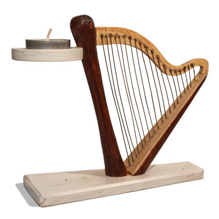 ZM CONCEPT świecznik dekoracyjny z instrumentem - HARFA, produkcja ręczna-110533