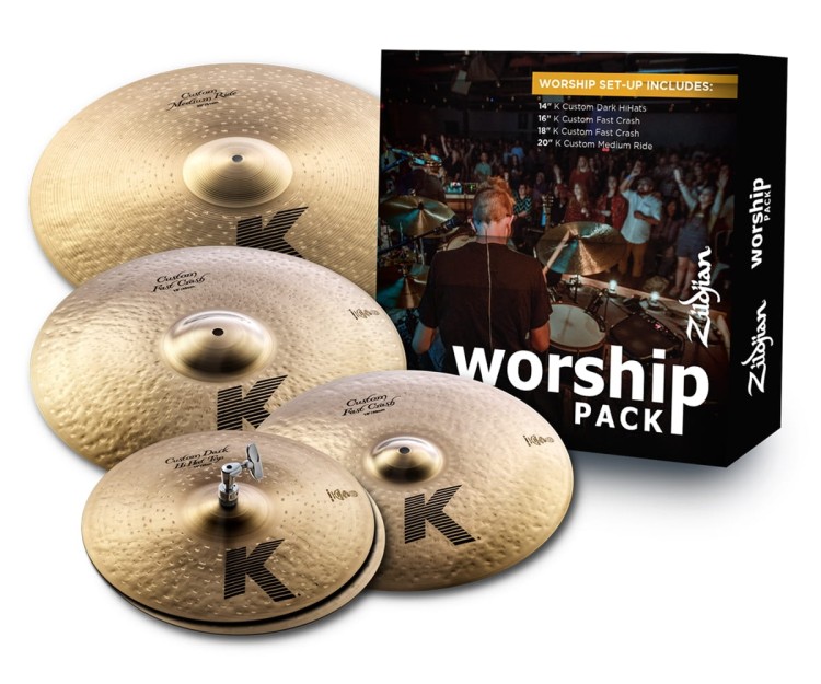 ZILDJIAN zestaw talerzy K Custom, Worship Pack, 14H/16+18Cr/20R-113287