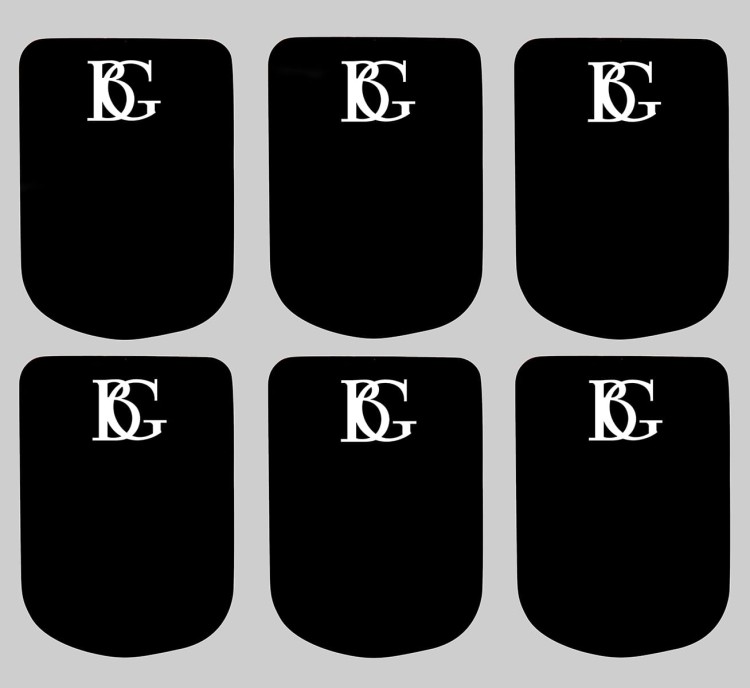 BG A10S naklejki gumki na ustnik 0,8 mm 6 szt. czarne małe-100344