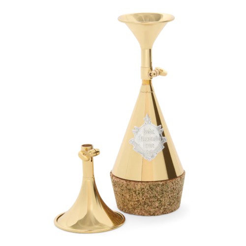 GEBR. ALEXANDER tłumik do waltorni do dźwięków zatkanych, mosiężny, z dwoma czarkami-114764