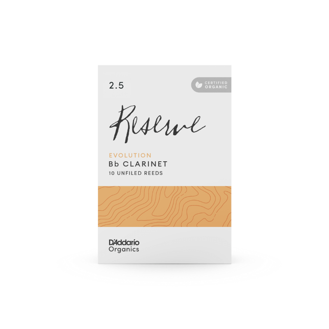 D'Addario Organic Reserve Evolution stroiki do klarnetu B - 2,5 (10)-114818