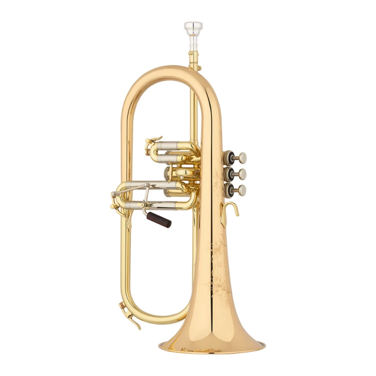 S.E. SHIRES Flugelhorn B seria Q, SFGQ19G gold brass, lakierowany, z futerałem-114832