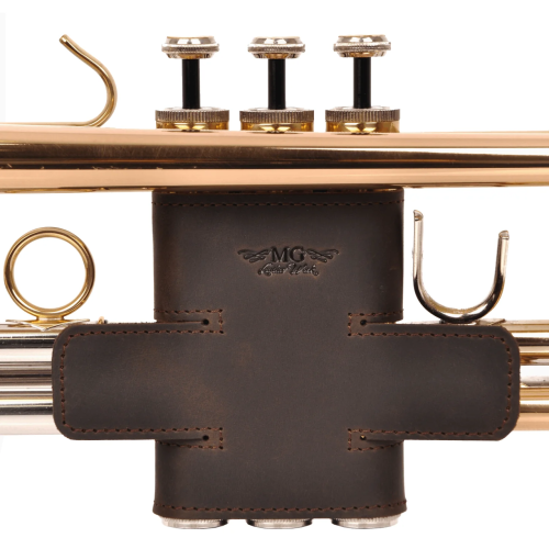 KGU Osłona wentyli do trąbki rozmiar L Valve guard skóra, brązowy-114868