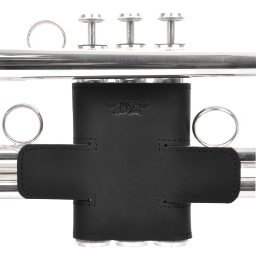 KGU Osłona wentyli do trąbki rozmiar L Valve guard skóra, czarny-114867