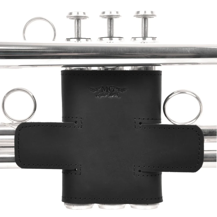 KGU Osłona wentyli do trąbki rozmiar L Valve guard skóra, czarny-114867