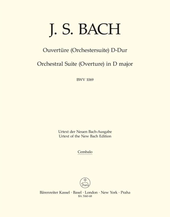 Bach, Johann Sebastian: Orchestral Suite (Overture) D major BWV 1069 – Harpsichord/ Basso continuo-118671