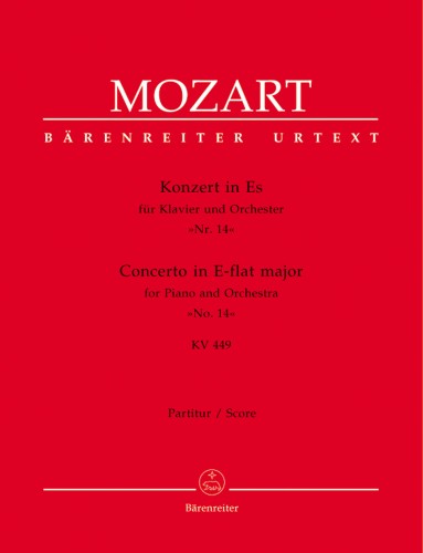 Mozart, Wolfgang Amadeus: Piano Concerto No. 14 E-flat major KV 449 – Score; Urtext Edition (Bärenreiter Verlag)-117978