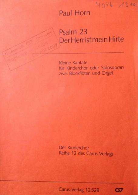 Horn, P. Der Herr ist mein Hirte-kantatadla dzieci-102435
