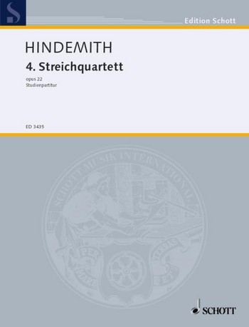 Hindemith, Paul: Kwartet smyczkowy Nr.4 (wcześniej Nr.3) op. 22 Studienpartitur-102289