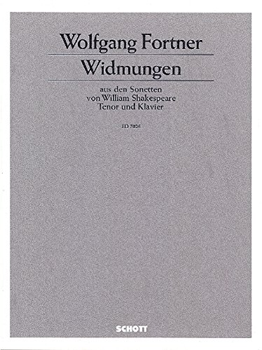 Fortner Wolfgang - Widmungen aus den Sonetten von William Shakespeare na tenor i 2 fortepiany-110019