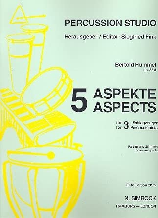 HUMMEL B.(FINK S.): Frescoes 70 for Pecussion Quartet: Score+Parts-118636