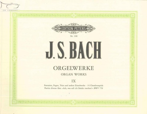 BACH Johann Sebastian: Orgelwerke Band 9  (C.F. Peters)-108073