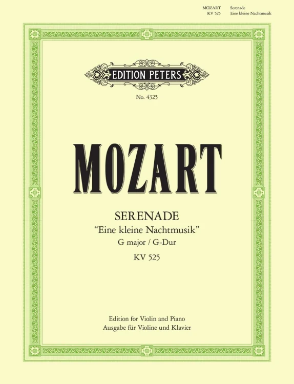MOZART Wolfgang Amadeus: Eine kleine Nachtmusik-fur Violine und Piano-serenade; K 525-100097
