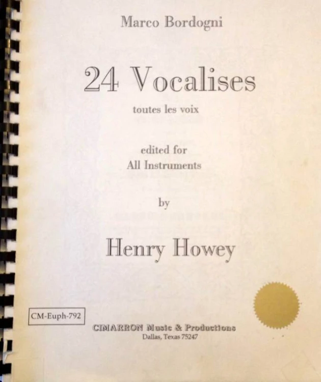 Bordogni M.: 24 Vocalises toutes les voxedited for All Instruments by Henry Howey, zawiera płytę CD-102291
