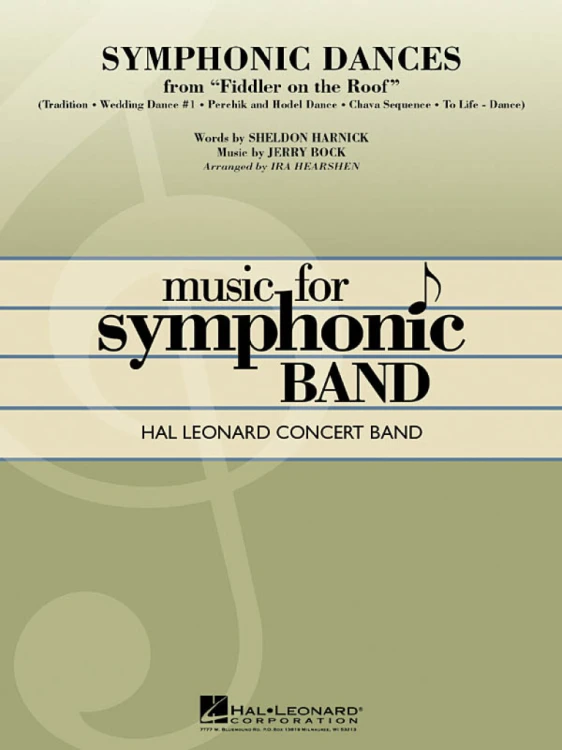 SYMPHONIC DANCES FROM FIDDLER ON THE ROOF [Bock / Harnick / Hearshen] - SET for Concert Band-110397