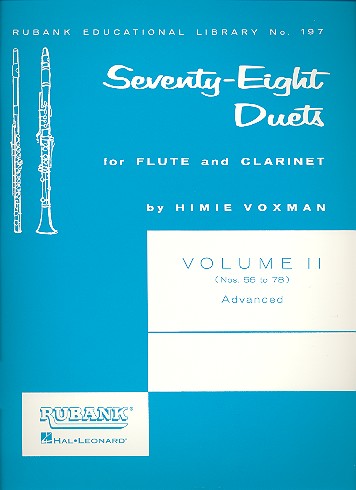 Voxman Himie: 78 Duets vol.2 (Nos. 56-78 - Advanced): na flet i clarnet (partytura)-107934