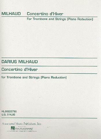 Milhaud, Darius Concertino d’Hiver w oryginale na puzon i smyczki (wyciąg fortepianowy)-107947