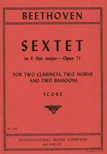 BEETHOVEN Ludwig van: Sextet Es-dur op. 71 for two Clarinets,two Horns,two Bassoons, partytura + głosy-118670