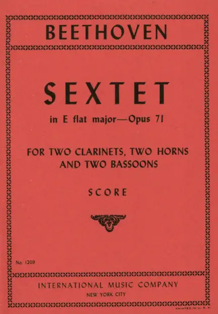BEETHOVEN Ludwig van: Sextet Es-dur op. 71 for two Clarinets,two Horns,two Bassoons, partytura + głosy-118670