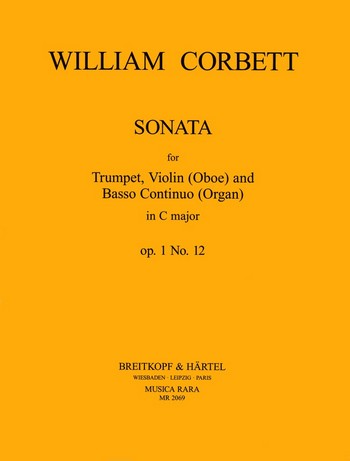 Corbett, William: Sonata C-dur op. 1:12 na trąbkę, obój/skrzypce i bc-100110