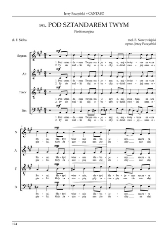 MUZO CANTABO - tom II - zbiór pieśni chóralnych na trzy i czterogłosowy chór mieszany a cappella - Jerzy Paczyński-102384