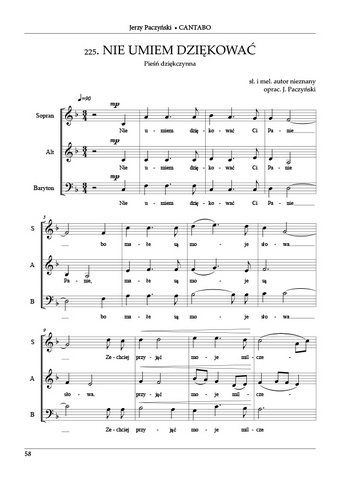 MUZO CANTABO - tom III - zbiór pieśni chóralnych na trzy i czterogłosowy chór mieszany a cappella - Jerzy Paczyński -102379