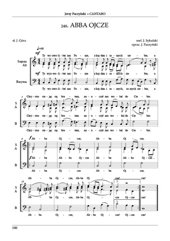 MUZO CANTABO - tom III - zbiór pieśni chóralnych na trzy i czterogłosowy chór mieszany a cappella - Jerzy Paczyński -102380