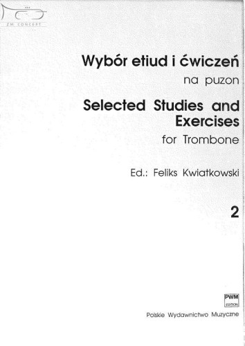 Kwiatkowski Feliks: Wybór etiud i ćwiczeń na puzon, zeszyt 2-108077