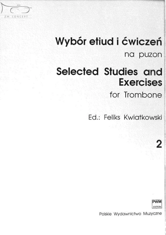 Kwiatkowski Feliks: Wybór etiud i ćwiczeń na puzon, zeszyt 2-108077