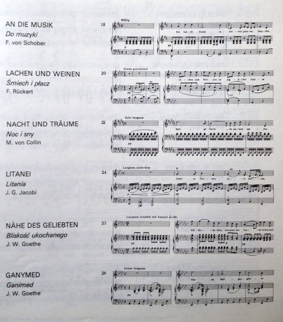 Schubert, Franciszek: Pieśni wybrane - Tom 2 na głos i fortepian-102464