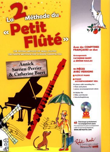 Sarrien-Perrier Annick: La 2eme Methode du Tout Petit Flute,  (Szkoła Gry na flecie poprzecznym cz. 2)-101645