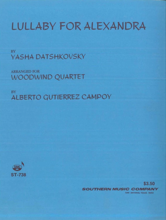 Datshkovsky/ Campoy Lullaby for Alexandra, for Woodwind Quartets-107943