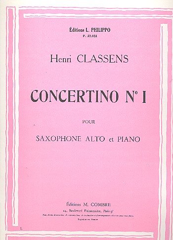 Classens, Henri: Concertino Nr. 1 op .85,1: na saksofon altowy i fortepian-115176